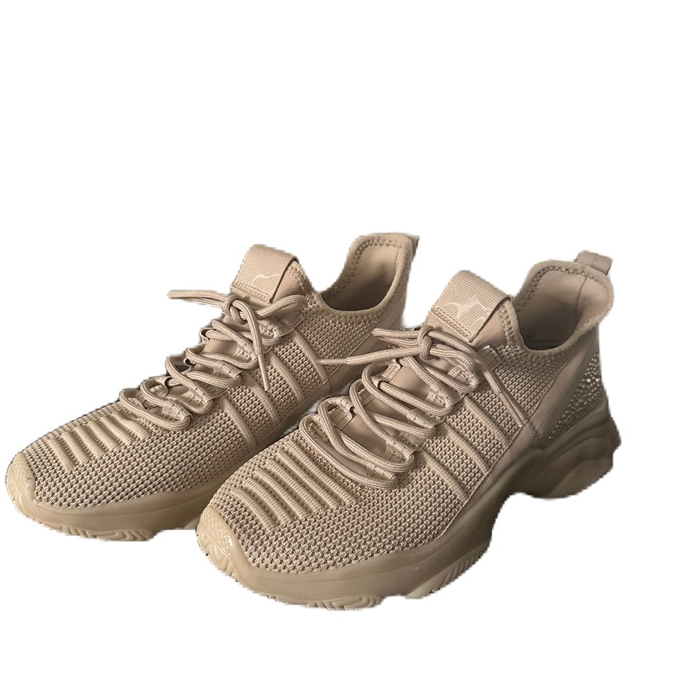 Tan Bedazzled Sneakers - SZ 9.5